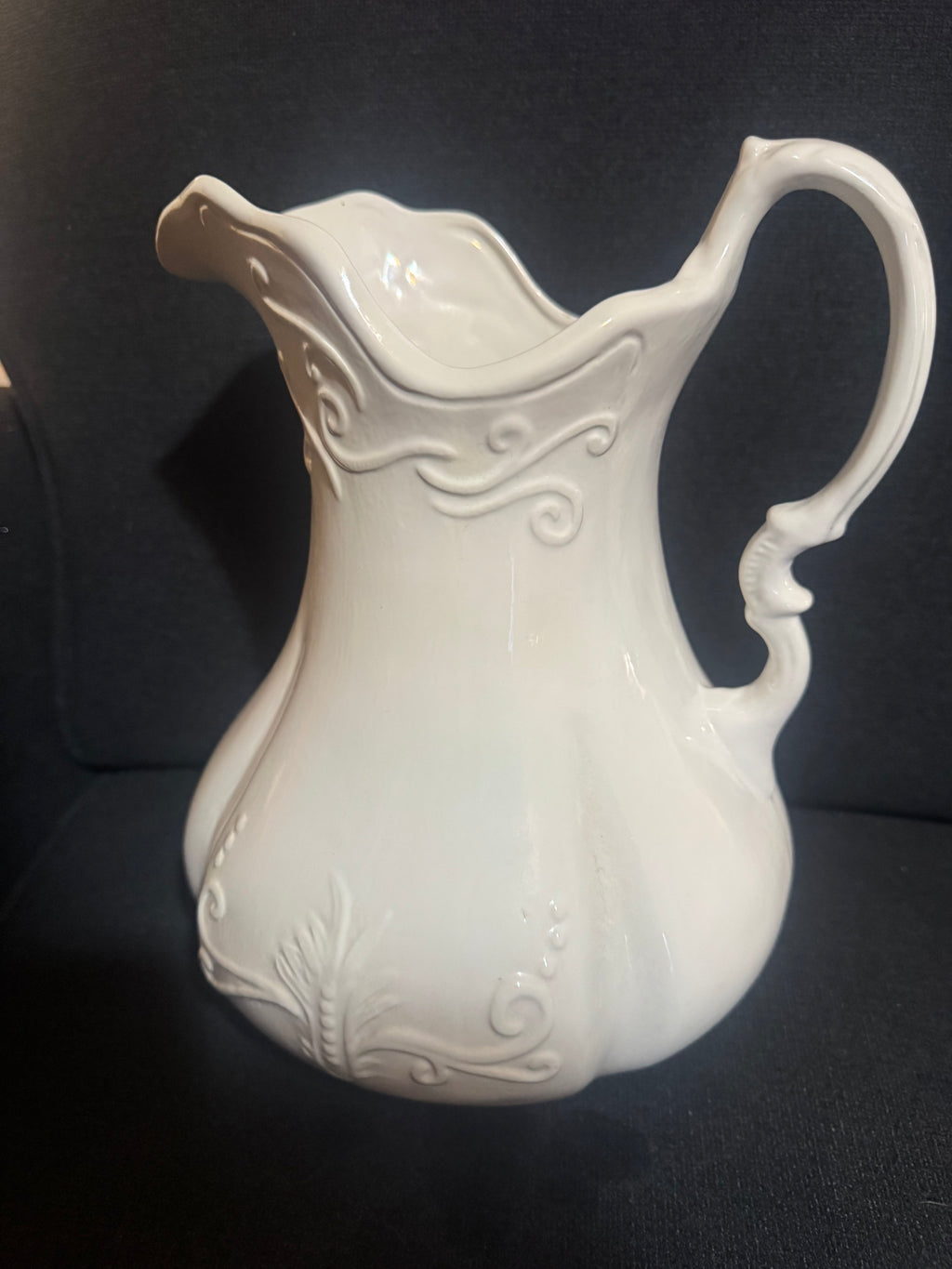 White Glass Pitcher
