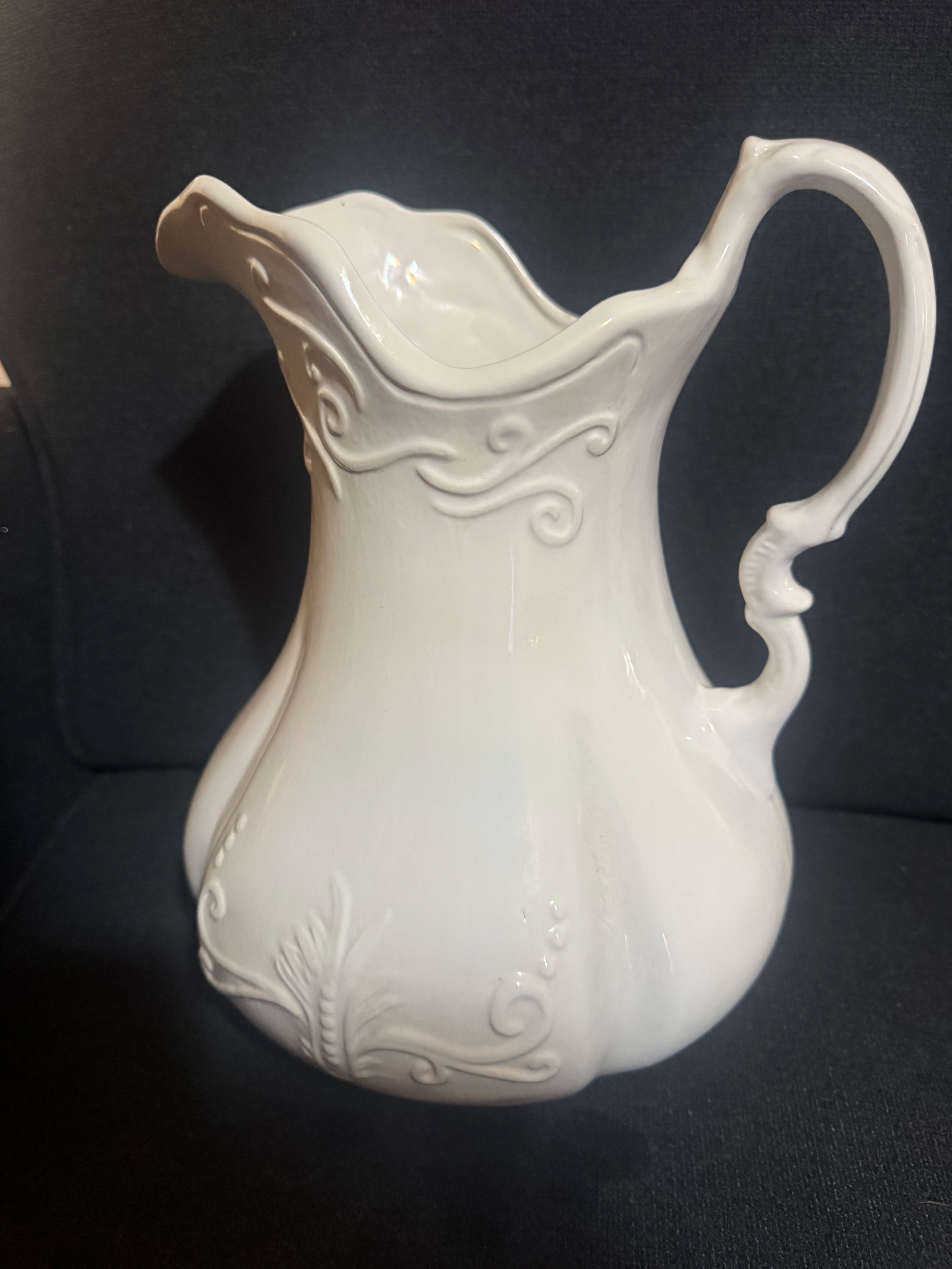 White Glass Pitcher