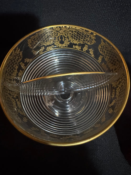 Beautiful Clear and Gold Dish