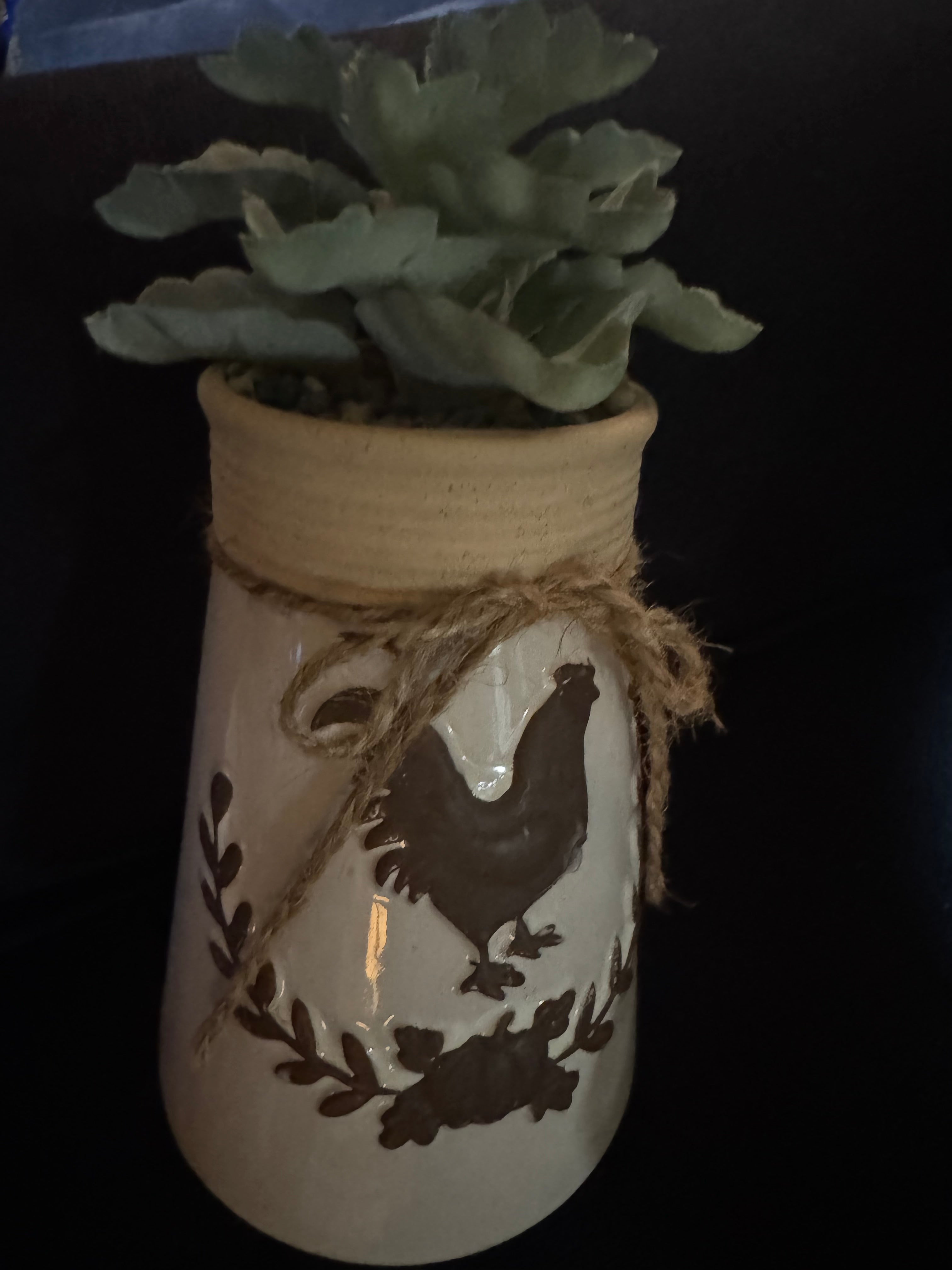 Faux Plant Vase